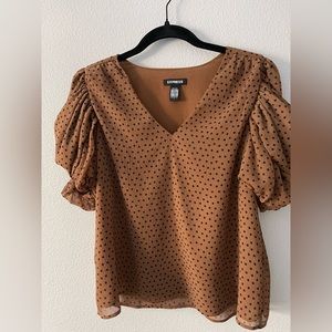 Womens Express Printed Blouse, sheer layer